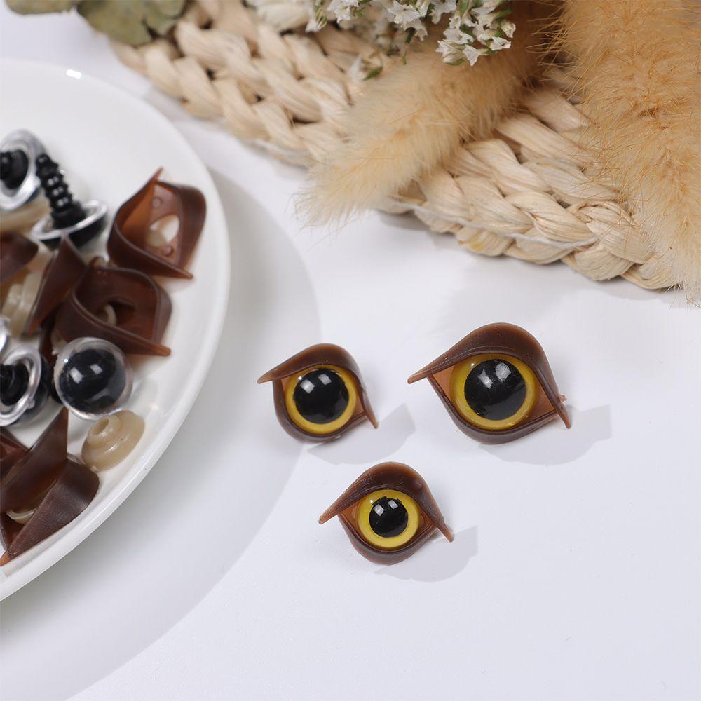 Set 10 / 5 Cặp Mắt Nhựa 10 / 12 / 14mm Làm Búp Bê DIY Kèm Vòng Đệm