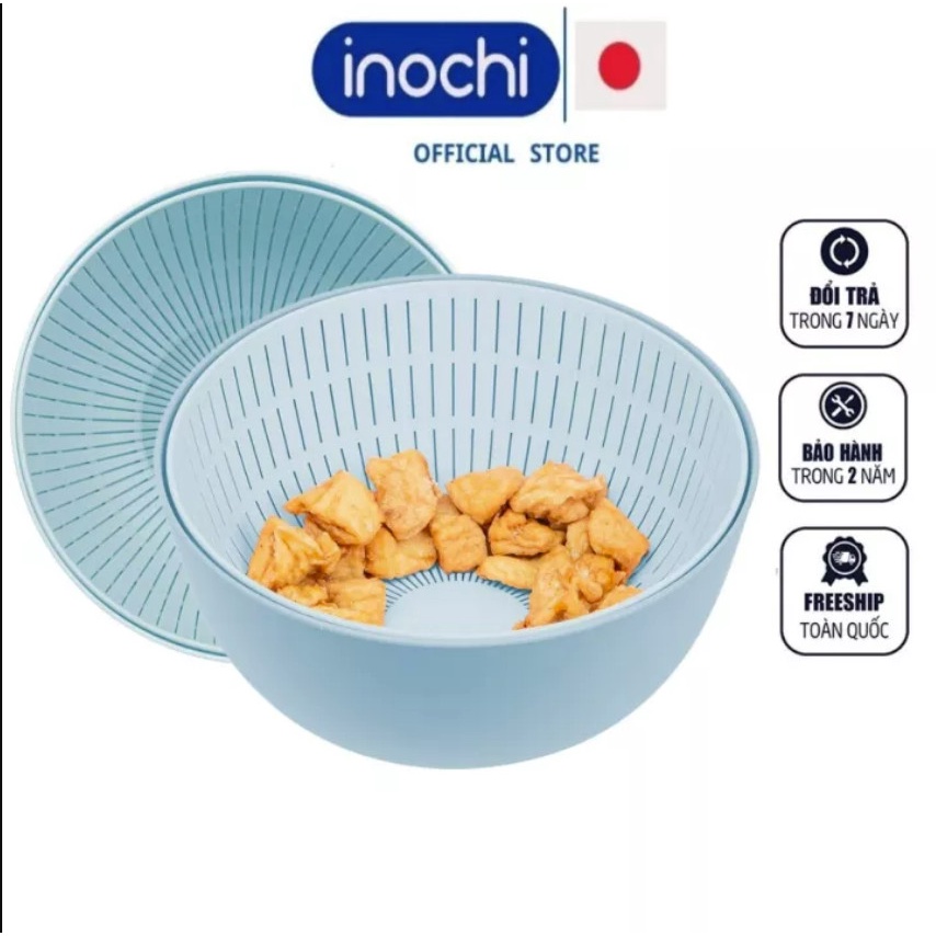 Rổ rửa rau kèm chậu cao cấp _ nhựa cứng cáp