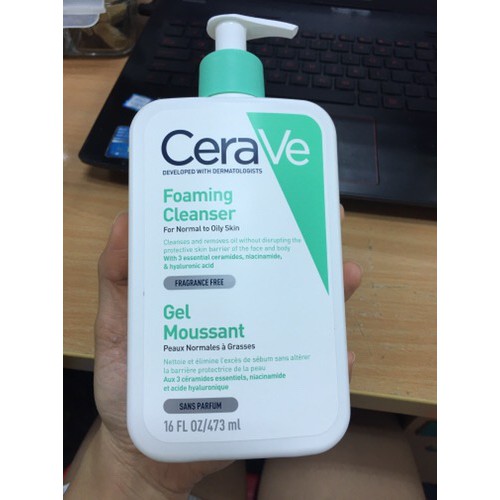 CeraVe Foaming Cleanser - Sữa Rửa Mặt Cho Da Hỗn Hợp Thiên Dầu 472ml