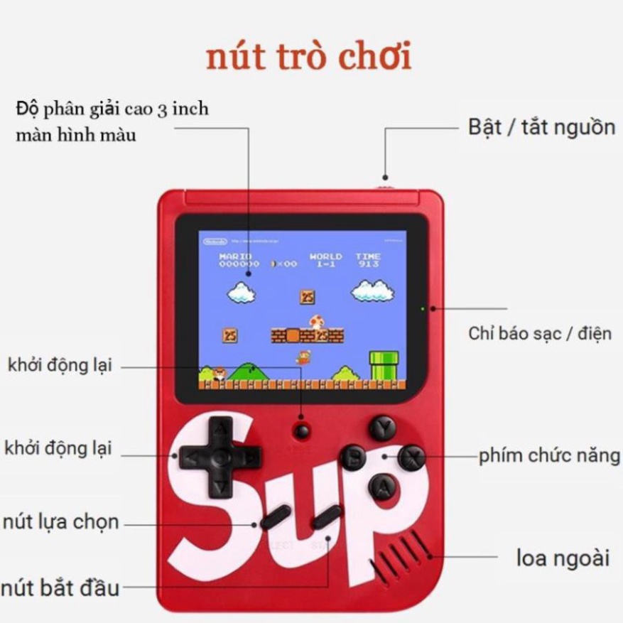 Máy chơi game 4 nút ❤️Freeship 50K ❤️Tay cầm chơi game bao gồm 400 trò chơi