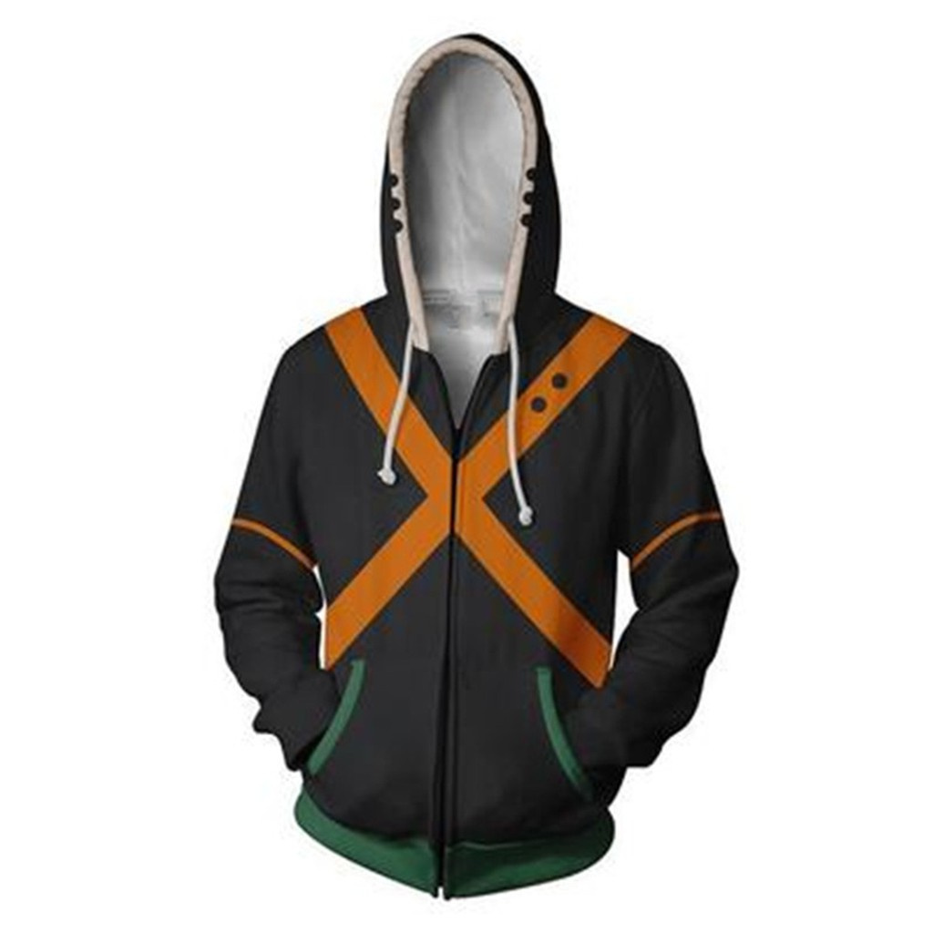 Áo hoodie HUQISHA họa tiết My Hero Academia đơn giản thời trang dành cho nam