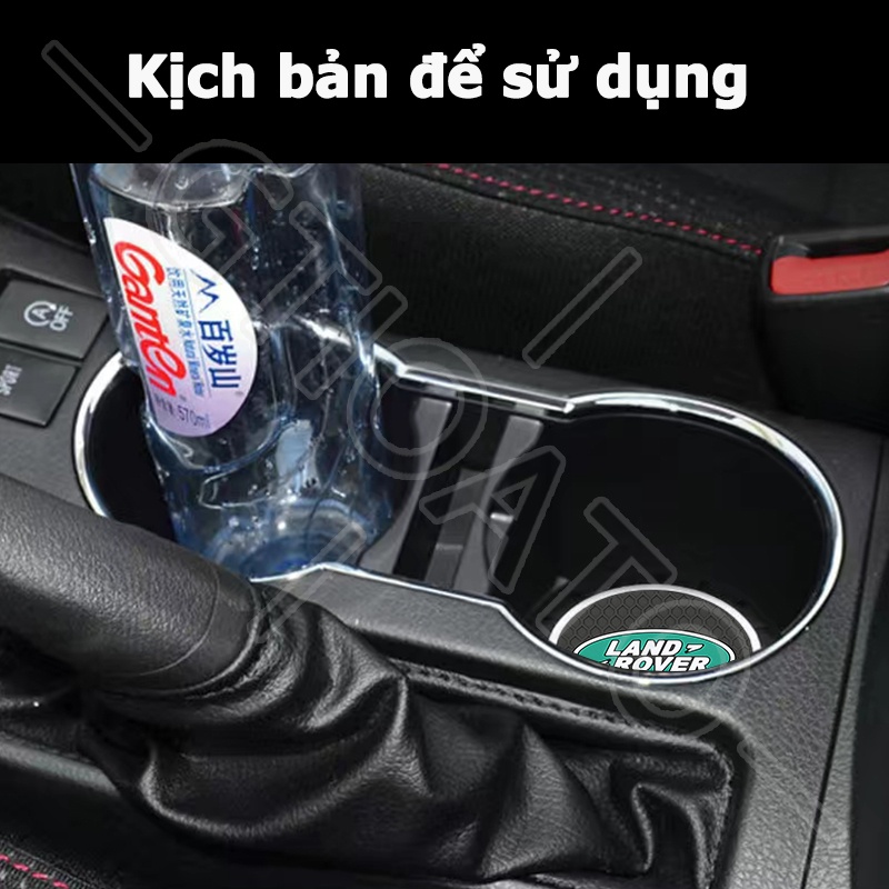 GTIOATO Lót Ly Xe Hơi Miếng Lót Cốc Xe Ô Tô Miếng Lót Ly Xe Ô Tô Chống Trượt Trang Trí NộI ThấT Ô Tô Cho Land Rover Defender Evoque Discovery VELAR Range