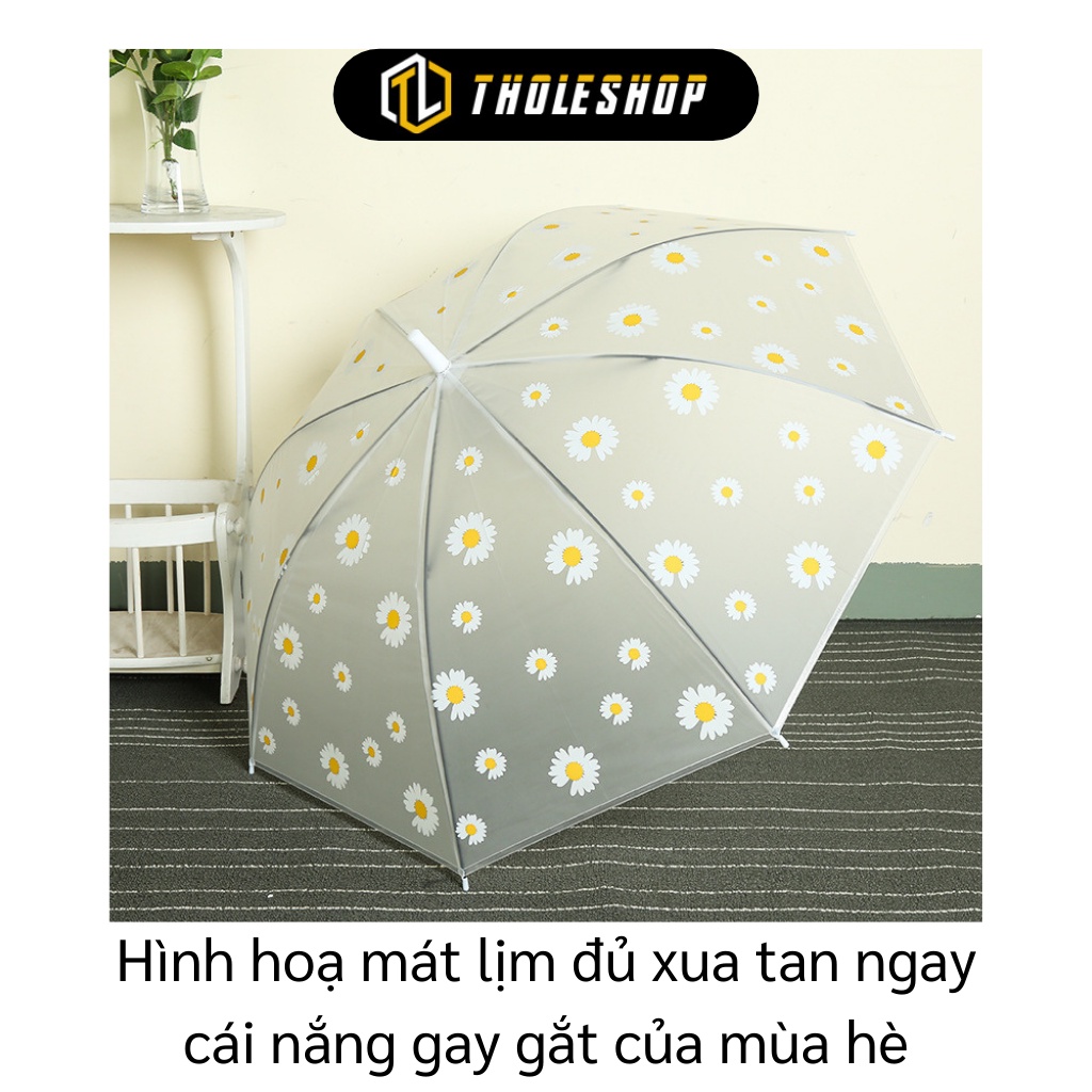 Dù Đi Mưa - Dù Trong Suốt Hình Hoa Cúc Che Mưa Nắng, Phụ Kiện Chụp Ảnh 529