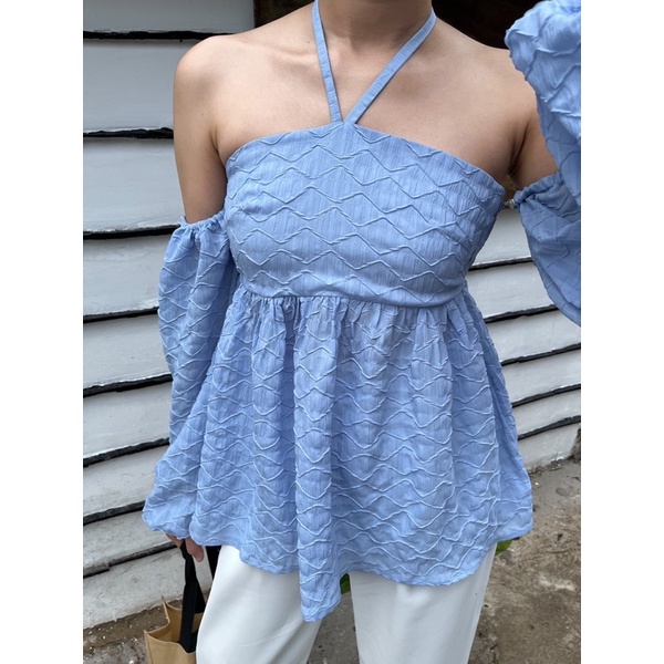 Áo kiểu trễ vai tay bồng mặc được 2 kiểu Elite Shirt - Miahou Closet