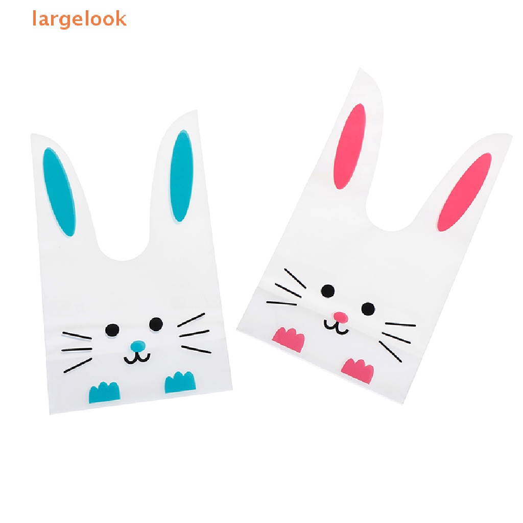 Set 50 Túi Nhựa Đựng Kẹo Hình Tai Thỏ Dễ Thương