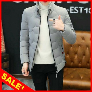 Áo phao nam áo khoác nam màu đồng nhất hót cực chất