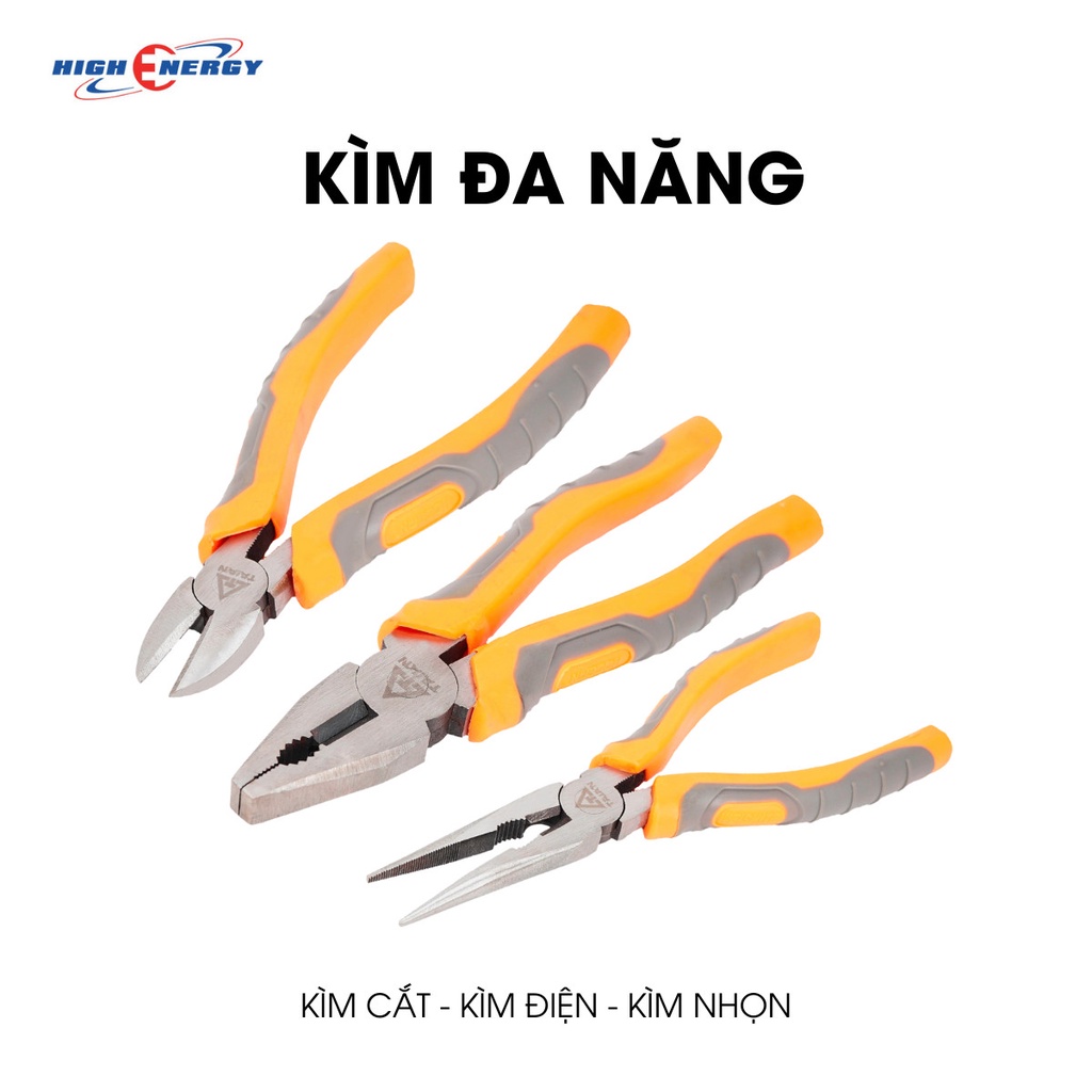 Kìm điện - kìm cắt - kìm nhọn đa năng công nghiệp TAIAN JAYA loại 6 inch, 8 inch