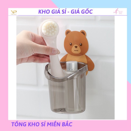 [❌GIÁ SỈ❌] Cốc gấu đựng bàn chải kem đánh răng Cốc gấu dán tường siêu dính 88183