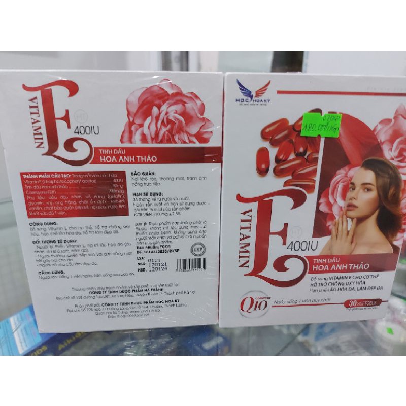 Vitamin E 400IU Tinh dầu hoa anh thảo bổ sung vitamin