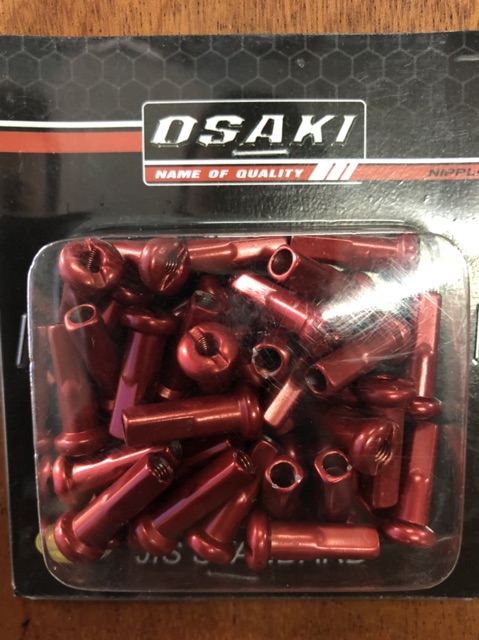 Chân căm đỏ nhôm Osaki( bộ 2 hộp) Made in Thailand - Phụ kiện xe máy