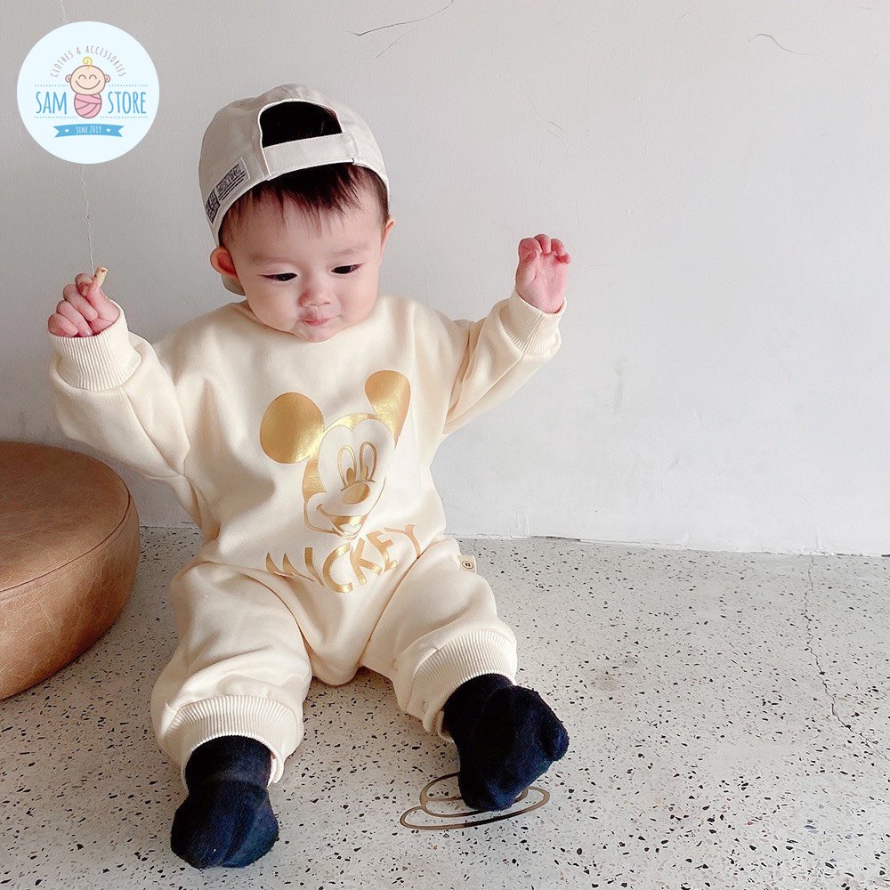 FREESHIP BODY COTTON 4 CHIỀU xuất Hàn họa tiết gấu cho bé trai bé gái
