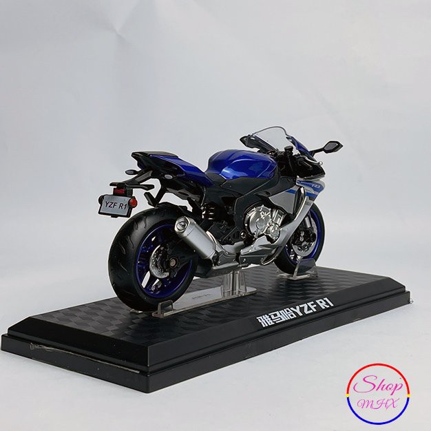 Xe mô hình mô tô YAMAHA YZF-R1 TẶNG KÈM BIỂN SỐ tỉ lệ 1:12 hãng MSZ