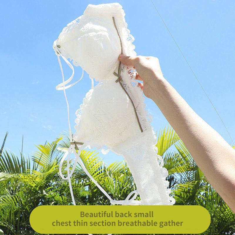 Áo Lót Nâng Ngực Không Gọng Vải Mỏng Phối Ren Quyến Rũ Dành Cho Nữ