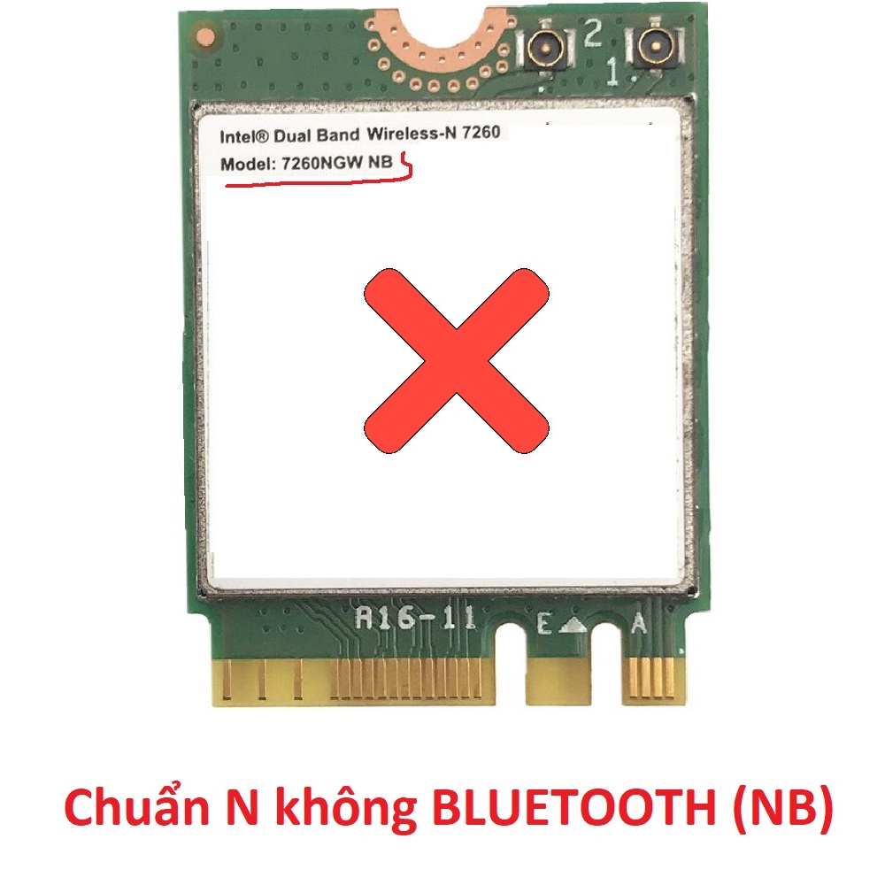 Card wifi 7260NGW băng tần kép - Intel® Wireless-AC 7260 (M.2/NGFF-2230)