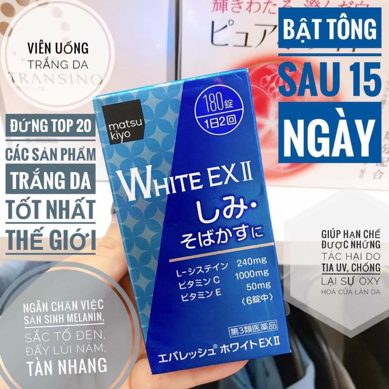 Viên white ex ii trắng da 270v