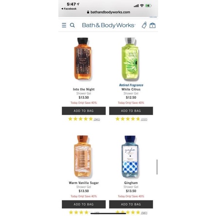 Sữa tắm Bath and Body Works 295ml