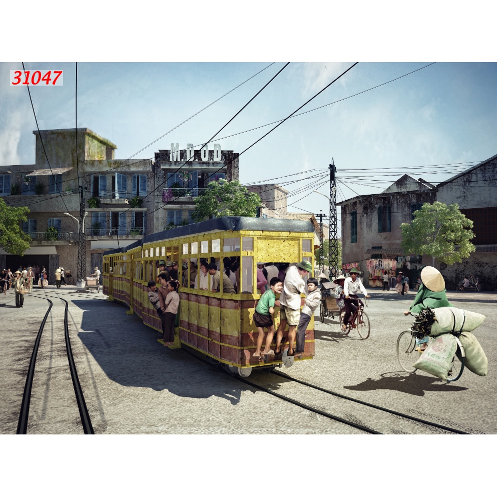 Tranh quán trà chanh chủ đề chùa một cột, lăng bác dán lên tường theo mọi kích thước yêu cầu