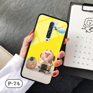 Ốp kính in hình cute Oppo reno 2f