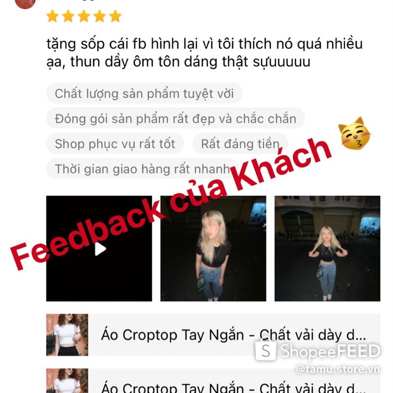 Áo croptop ôm tay ngắn kiểu dáng basic chất vải dày dặn đen trắng cá tính sexy - CT01