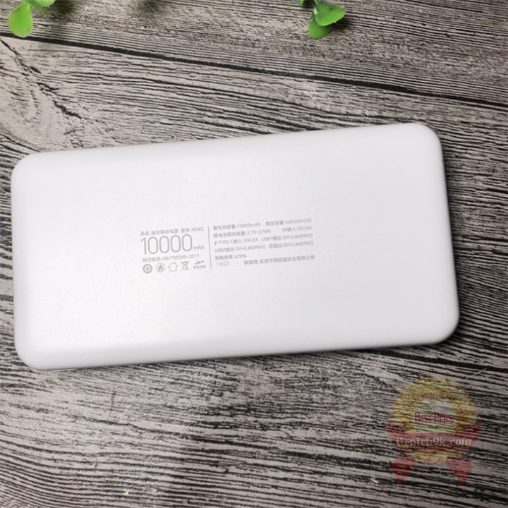 Sạc dự phòng Type_C 10000mah – Pin dự phòng Arun mini 3 siêu mỏng Type C Micro USB 2 cổng tiện lợi