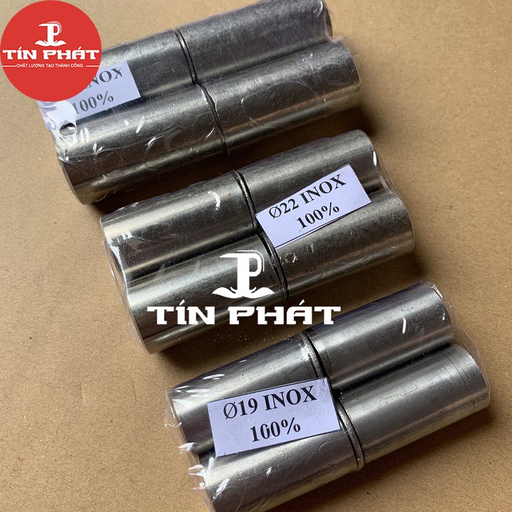 Bản lề tiện Inox Ø18 - Ø24 -Bộ 4 Dùng cho cửa 2 cánh