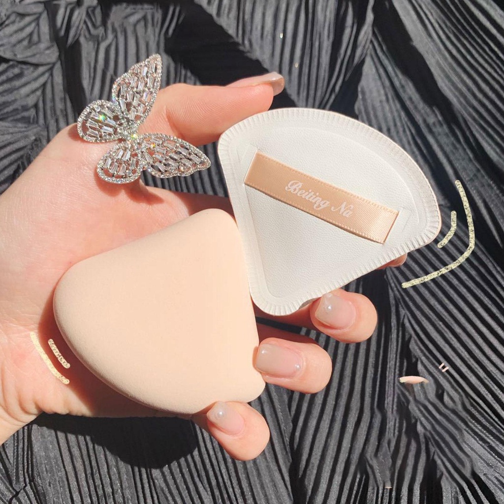 Mút Trang Điểm Bằng Cotton Và Da Hình Tam Giác V1L1