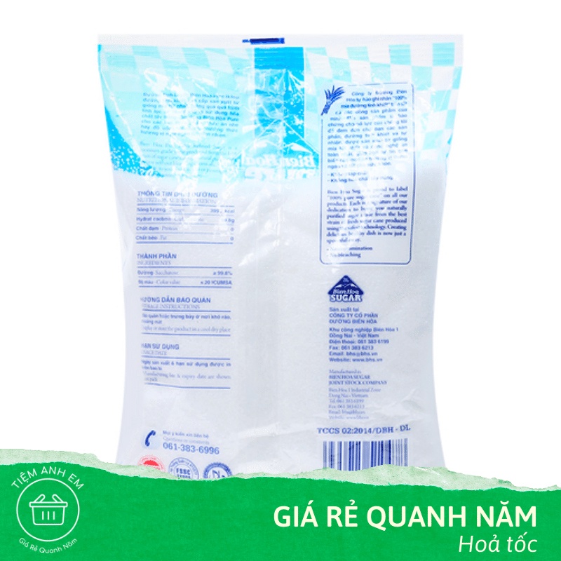 Đường Tinh Luyện Thượng Hạng Biên Hòa Pure Gói 500g