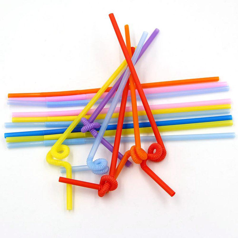LET Set 50 / 100 Ống Hút Trà Sữa 25.5cm Linh Hoạt Dùng Một Lần Tiện Dụng
