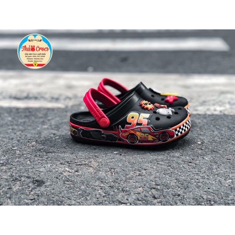 Dép sục Cross bé trai in 3D MC 95, oto, xe car , tặng 10 hình