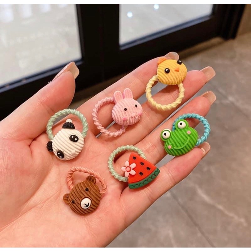 Chun Buộc Tóc Cute - Dây Buộc Tóc Nhiều Hình Dễ Thương Cho Bé Gái