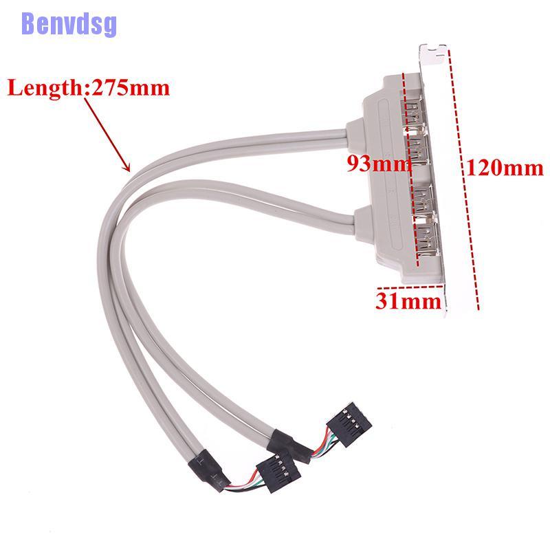 Cáp Mở Rộng 4 Usb 2.0 Sang 9 Pin