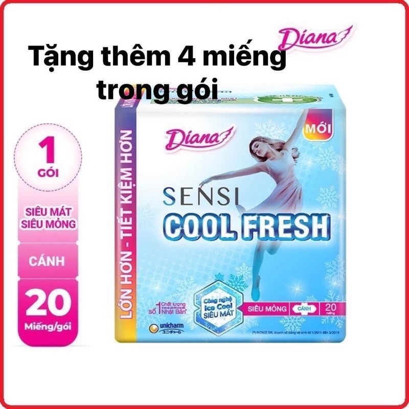 Băng vệ sinh Sensi Cool Fresh 20 miếng mỏng cánh