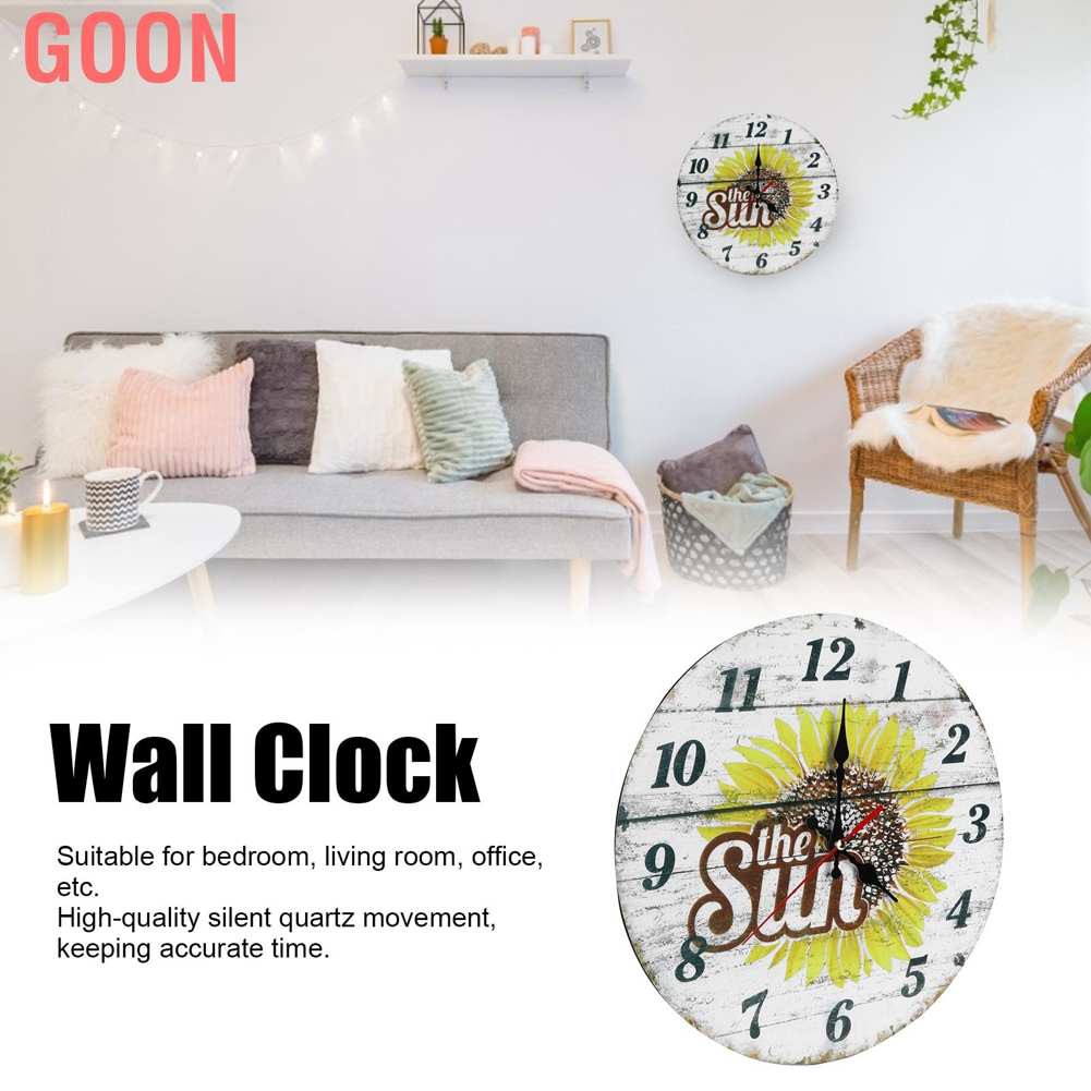 GOON Đồng Hồ Treo Tường Phong Cách Retro Châu Âu Kích Thước 30cm