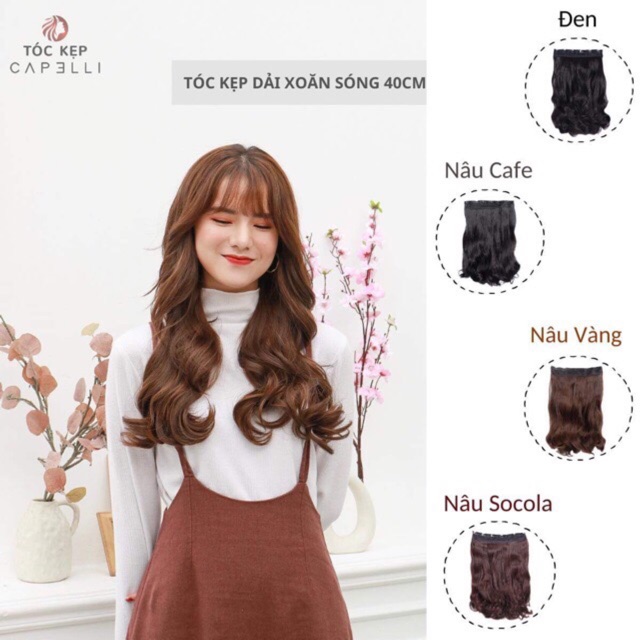 Tóc giả kẹp nữa đầu kẹp phím 🥰 freeship kẹp phím nữa đầu dợn sóng lững- hình thật