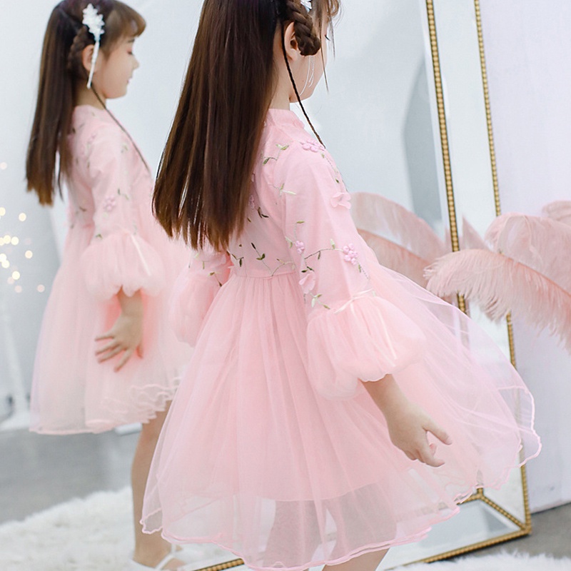 Đầm Công Chúa Phối Ren Hóa Trang Giáng Sinh/ Năm Mới Cho Bé Gái