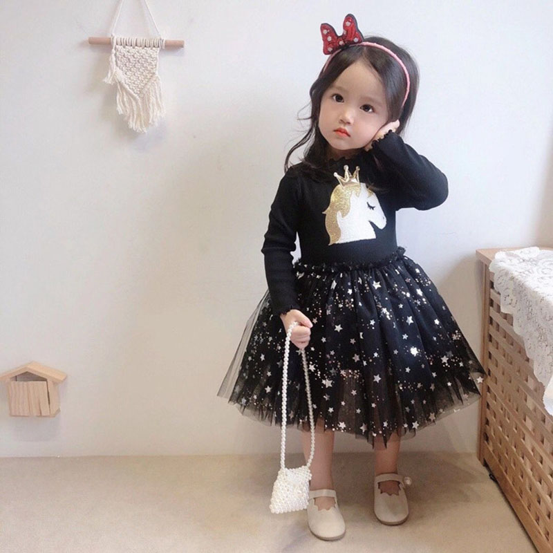 Đầm công chúa phối lưới xinh xắn thời trang cho bé gái