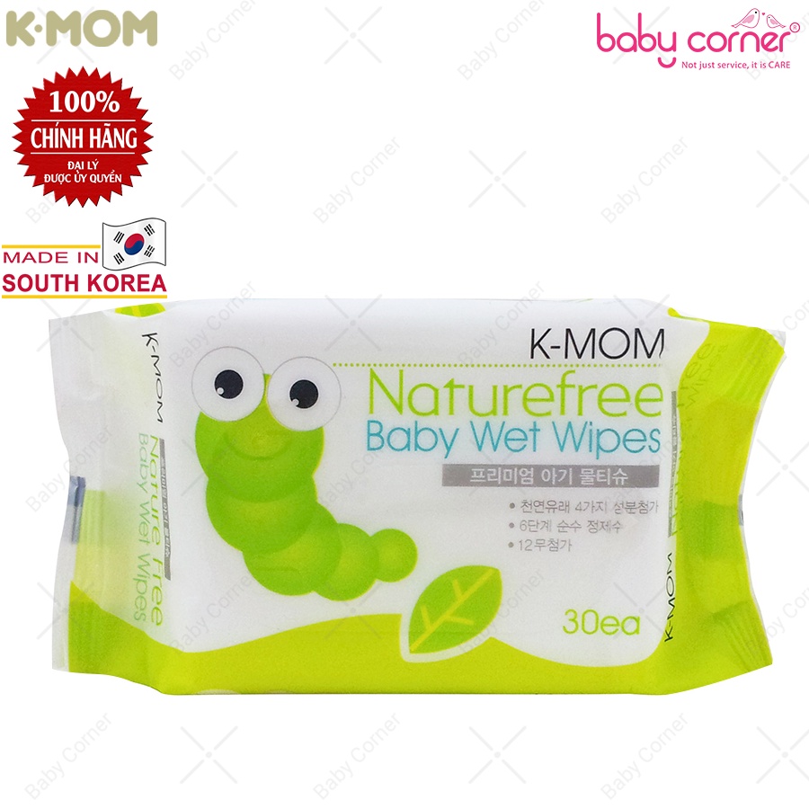 Khăn Ướt Cao Cấp K-Mom Hàn Quốc 30 Tờ/ 100 Tờ Cho Bé