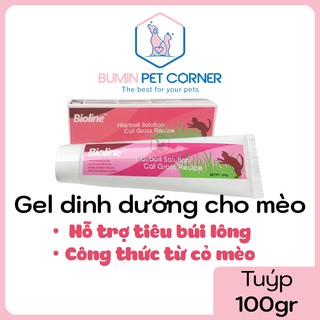 Gel dinh dưỡng tiêu búi lông cho mèo Bioline Hairball Solution tuýp 100gr