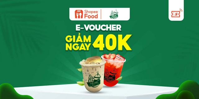 HCM [E-voucher] Giảm 40K đơn từ 50K khi đặt Trà Sữa & Chè Khúc Bạch AZ tại ShopeeFood trên Shopee