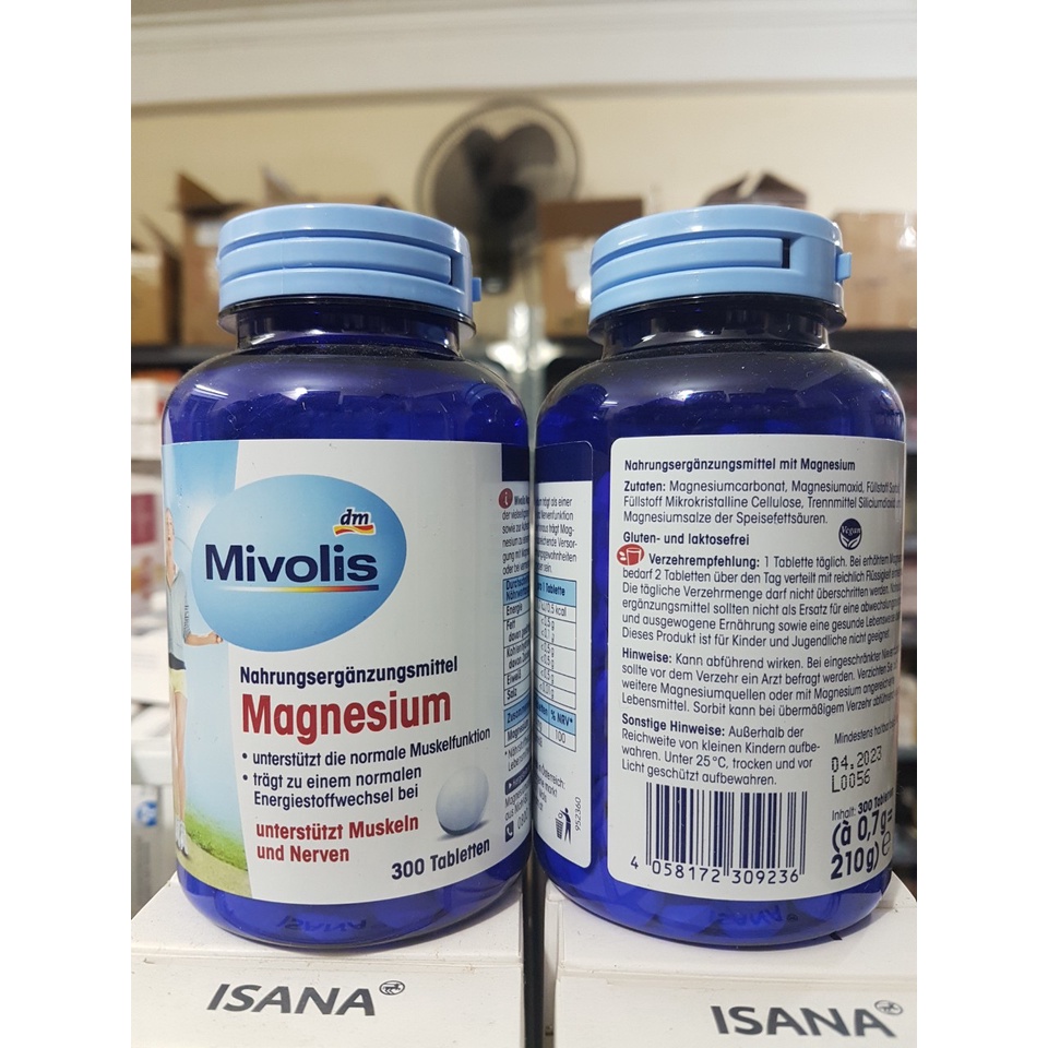 Mivolis Magnesium lọ 300 viên của Đức