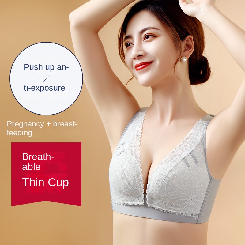Áo ngực không gọng thép mỏng thoáng khí thoải mái cho mẹ bỉm sữa