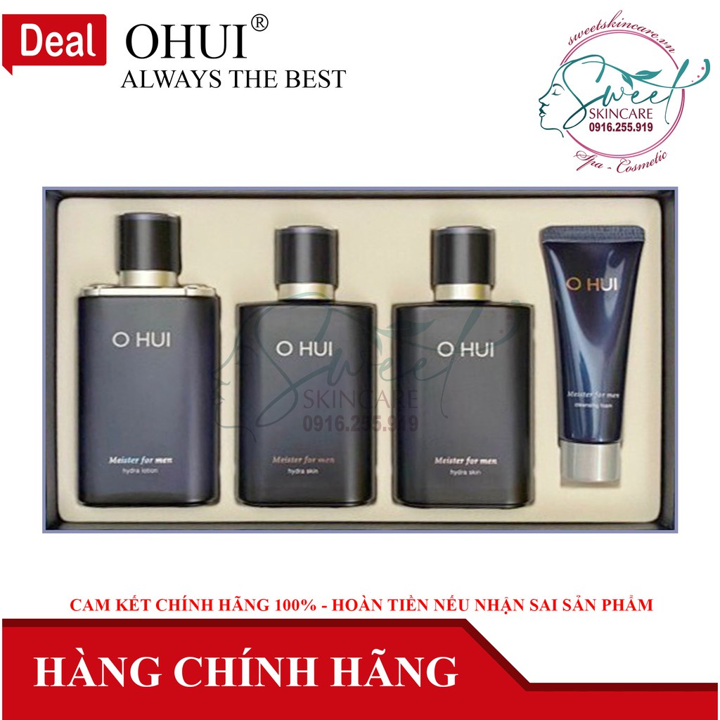 Bộ Dưỡng Da Nam Ohui Meister For Men Hydra Special Set 6ps Giúp Dưỡng Ẩm, Cân Bằng Độ Ẩm Da, Se Khít Lỗ Chân Lông- O HUI