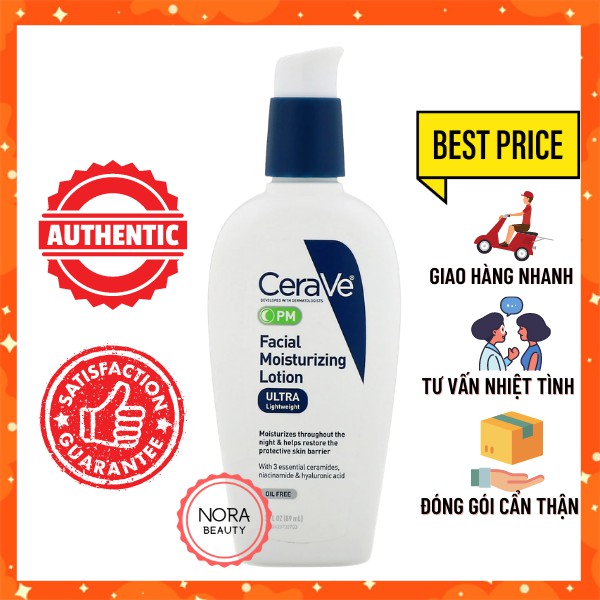 [HÀNG MỸ] Kem Dưỡng Ẩm Ban Đêm CeraVe Facial Moisturizing Lotion PM (60ml - 89ml)