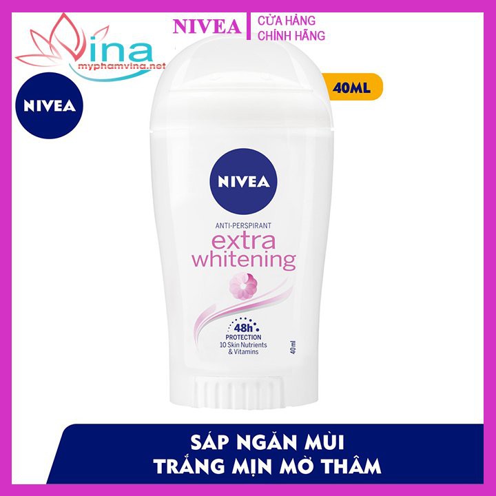 Sáp ngăn mùi Nivea trắng mịn giúp mờ vết thâm (40ml)