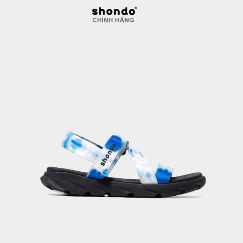 Sandal Shondo F6 sport đế đen loang khói xanh dương F6S1031