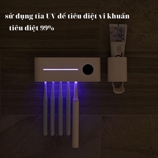 Máy Khử Khuẩn Bàn Chải Xiaomi, Kệ Để Bàn Chải Đánh Răng Khử Trùng Bằng Tia UV - Diệt Đến 99% Hàng Chính Hãng