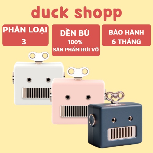 Loa Bluetooth Mini Dễ Thương Robot Retro Cổ Điển Nhỏ Gọn Âm Lớn Không Nhiễu Kèm Dây Đeo Phù Hợp Làm Quà Tặng cuahangvit