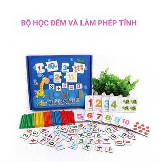 Bộ Thẻ Ghép Số Và Que Tính Giúp Bé Học Đếm Và Phép Tính