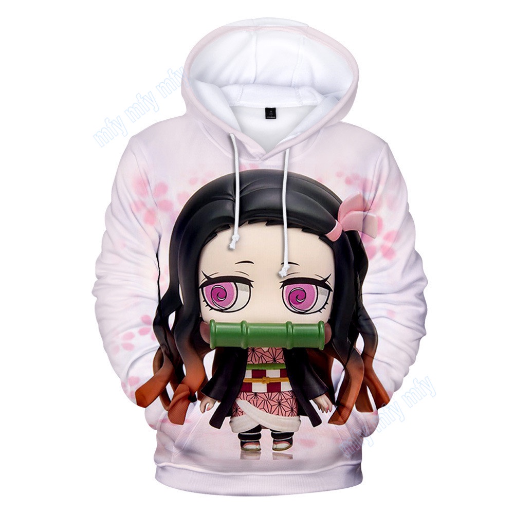 Áo Khoác Hoodie Họa Tiết Demon Slayer Kamado Tanjirou Nezuko Cho Trẻ Em