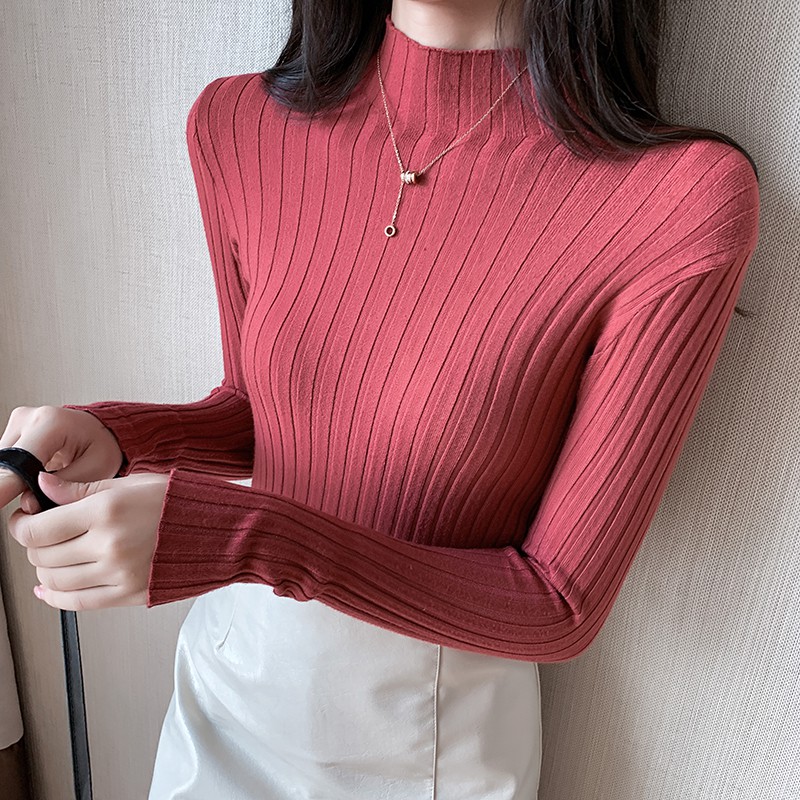 Áo Len Nữ Dài Tay Cổ Lọ Thời Trang Hàn | BigBuy360 - bigbuy360.vn